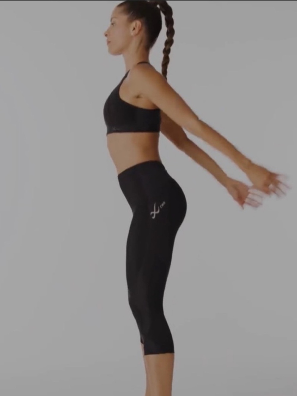 CW-X Black Rainbow Stabylix 3/4 Compression Leggings
